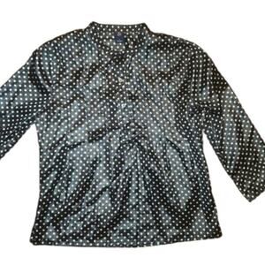 Gap Black & White Polka Dot Blouse | Women's Medium